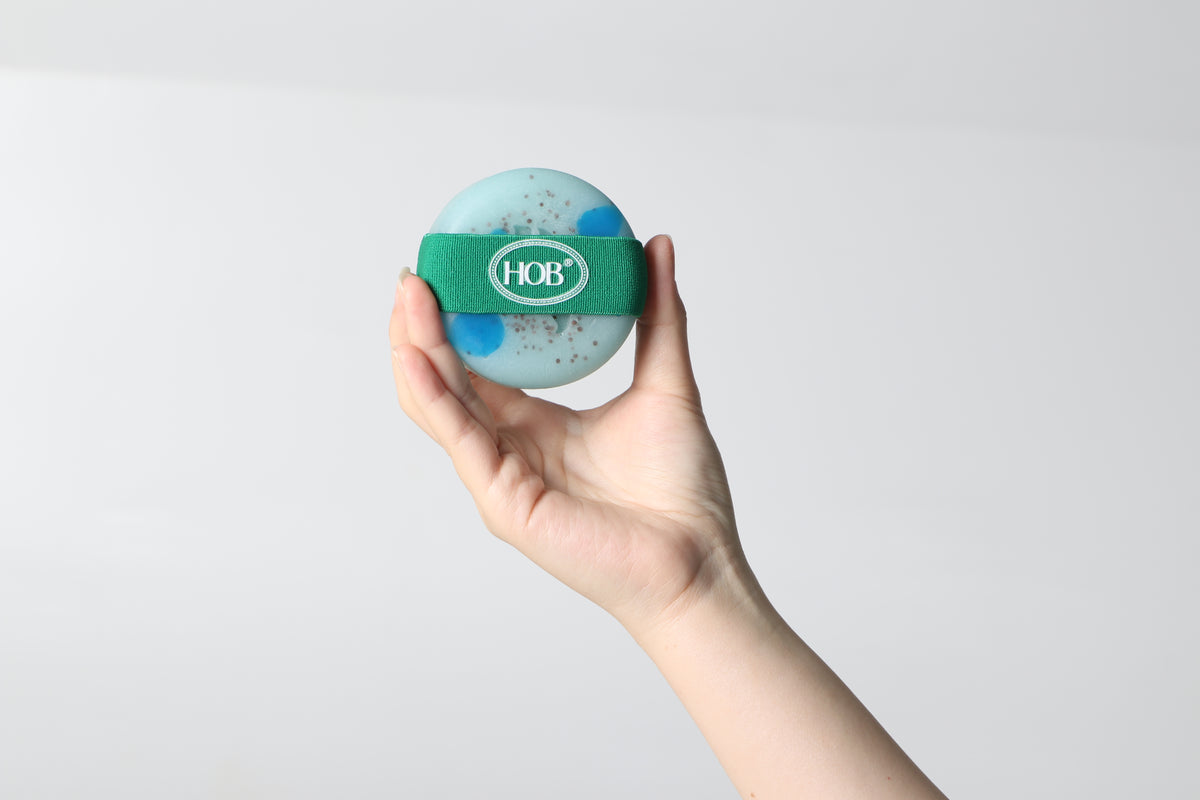 Spugna di sale marino sapone a campana blu