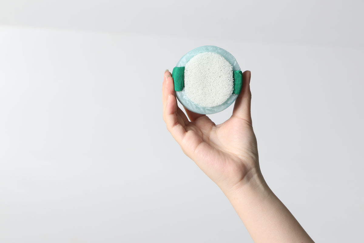 Spugna di sale marino sapone a campana blu