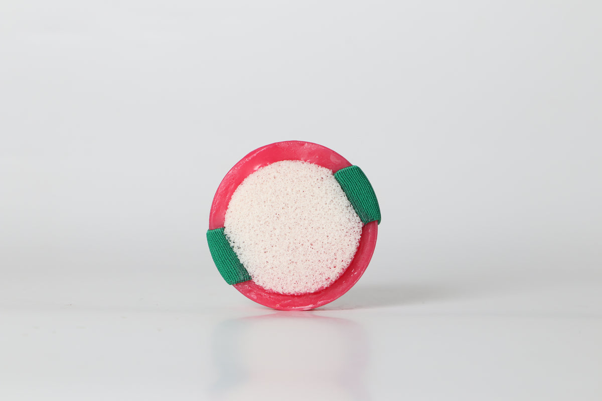 Sapone da spugna di burro di rosa e di karité