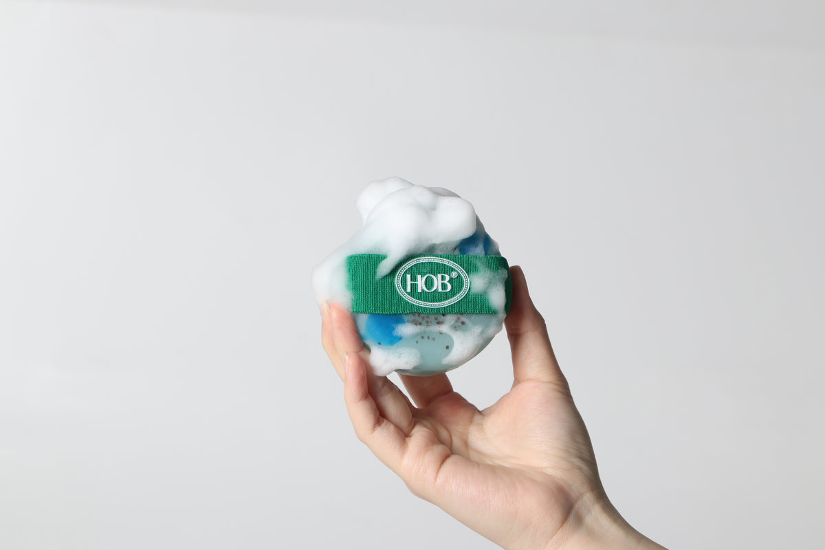 Spugna di sale marino sapone a campana blu