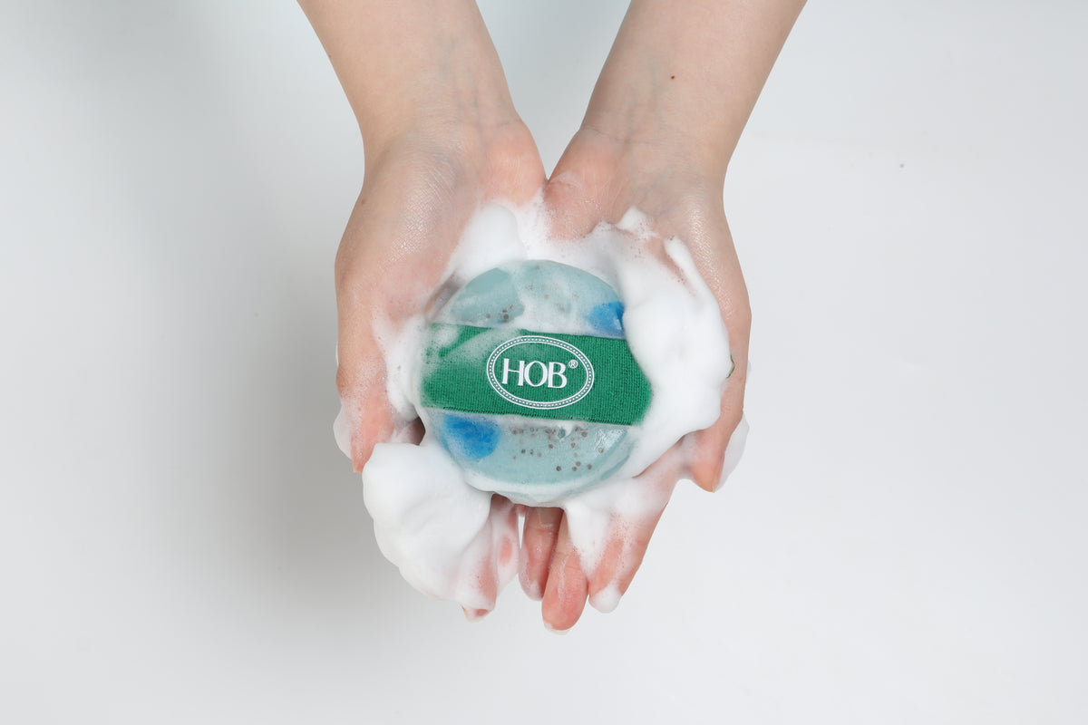 Spugna di sale marino sapone a campana blu