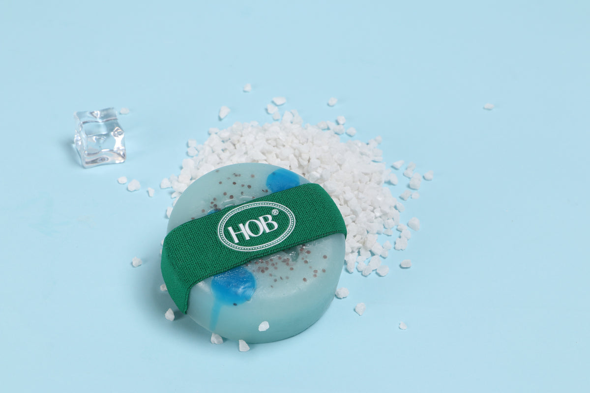 Spugna di sale marino sapone a campana blu